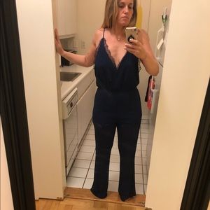 Gorgeous blue silk jumpsuit!